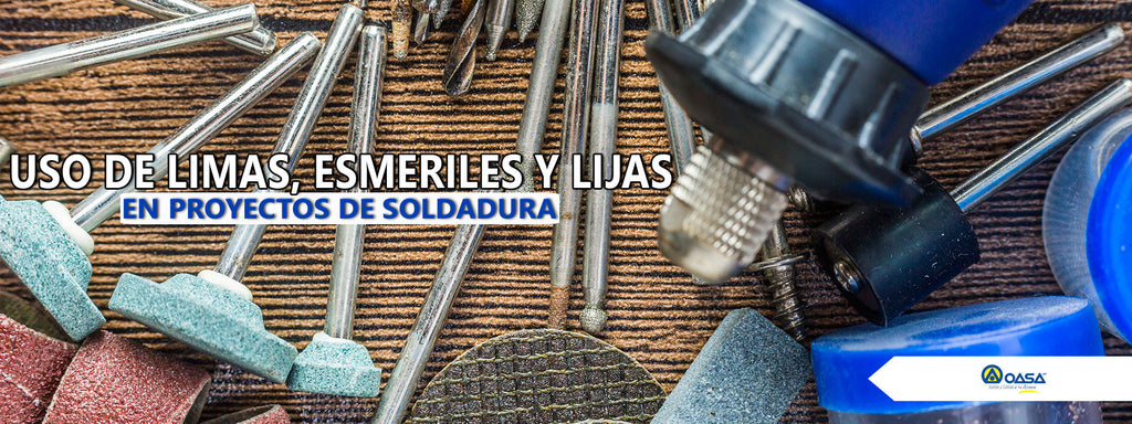 Uso de limas, esmeriles y lijas en proyectos de soldadura.